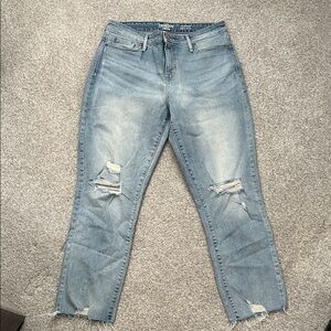 Denizen from Levi's Light Blue Ripped Cropped Jeans